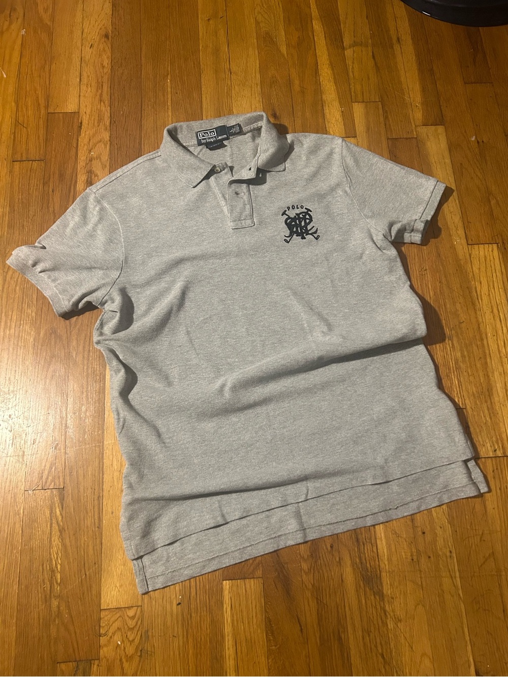 Polo by Ralph Lauren Heather Gray Short Sleeve Polo with Chest Logo